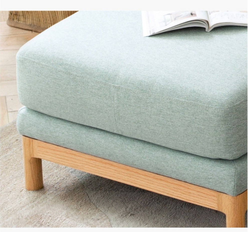 Oak Solid Wood Fabric Sofa Modern   Midcentury   Sofas   by GVAwood  Houzz