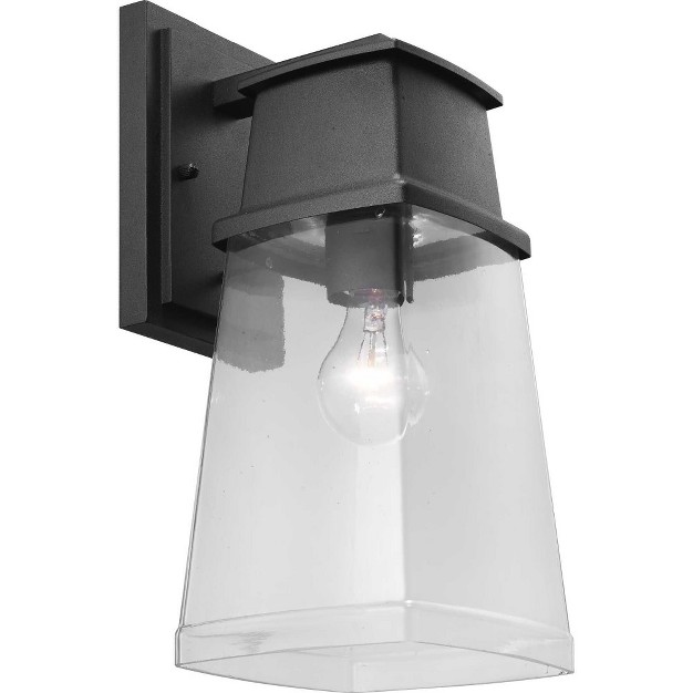 Progress Lighting Greene Ridge 1 light Medium Wall Lantern In Black With Shade