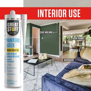 GREAT STUFF 10.1 fl. oz. White Painters Latex Siliconized Acrylic Caulk (2-Pack) 99PAIT3010X02