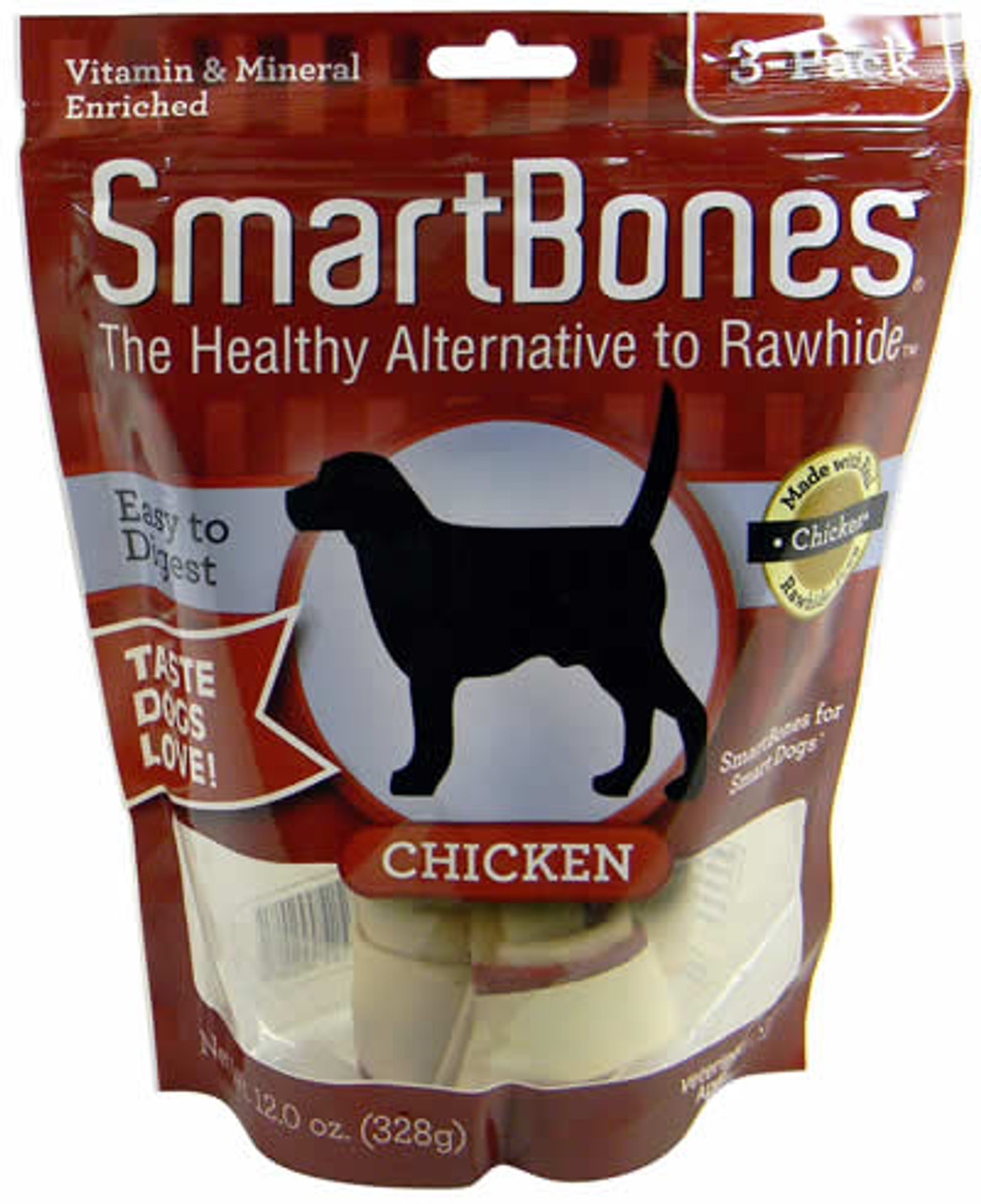 SmartBones Chicken Dog Chew， Large， 3 Pack