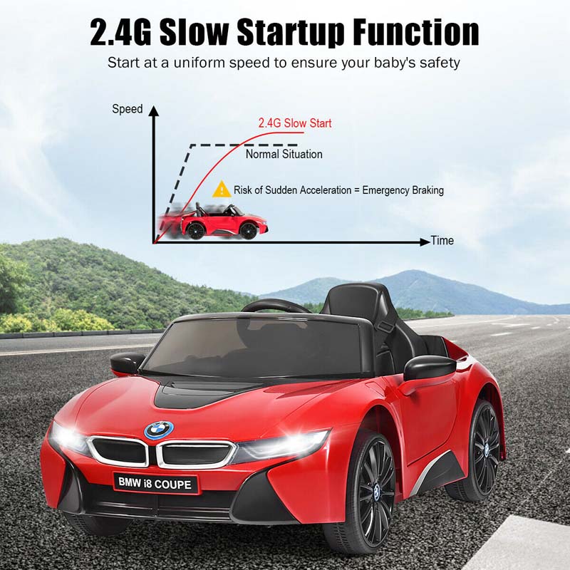 12V Licensed BMW I8 Coupe Kids Ride On Car Battery Powered Electric Vehicle with 2.4G Remote Control