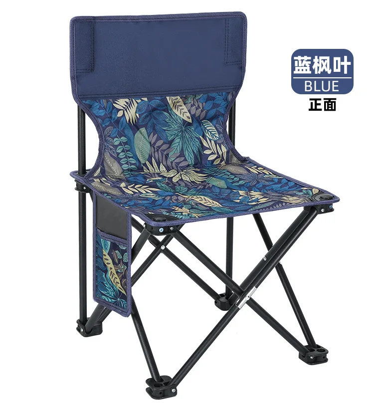 Portable Folding Chairs for Adults / Collapsible Anti Slip Padded Oxford Cloth Stool for Beach  Hiking  Fishing   Picnic