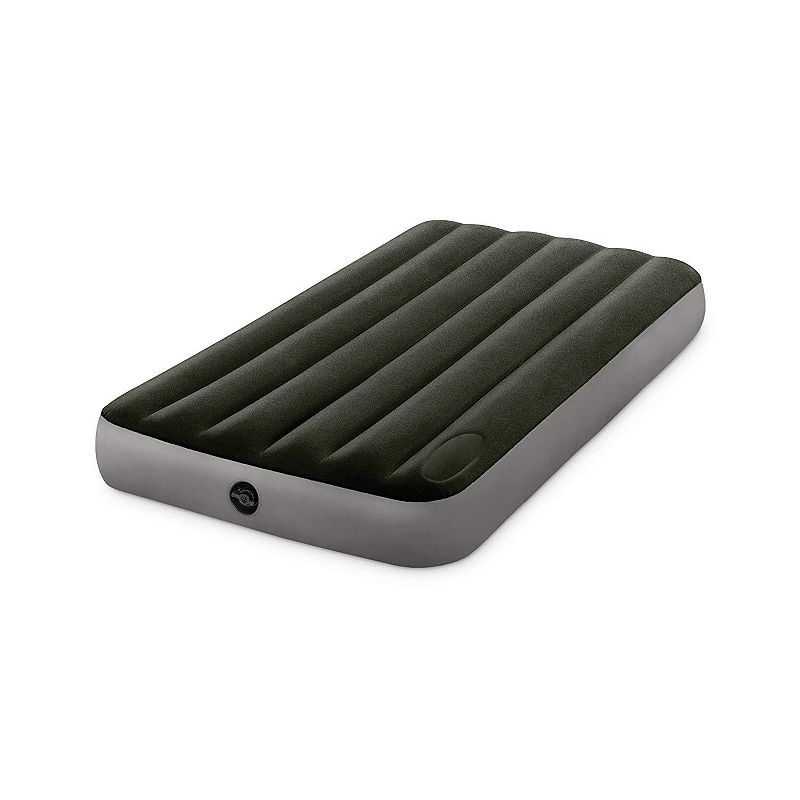 Intex 64763E Standard Dura Beam Downy Air Mattress Bed w/ Built In Pump， Queen