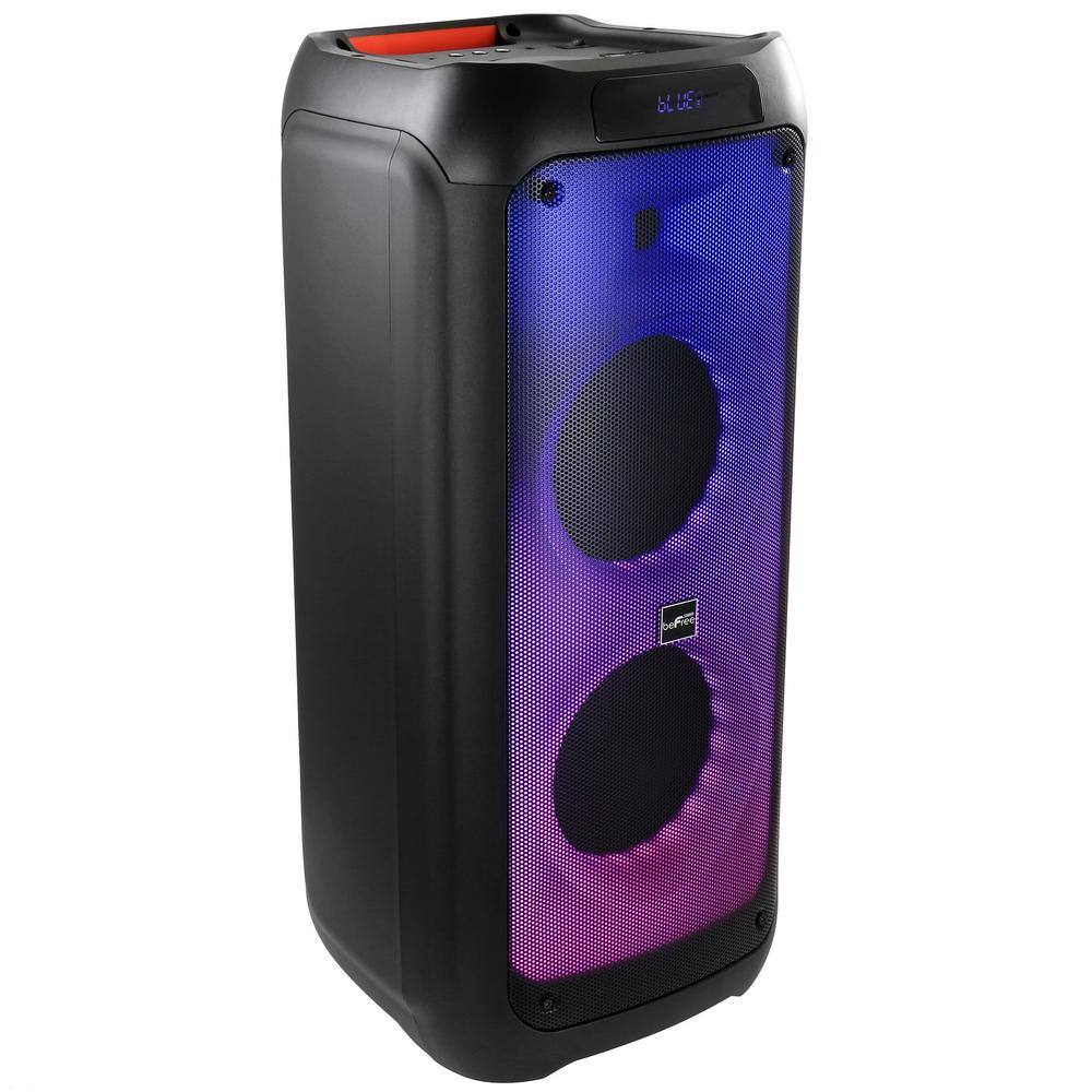 BEFREE SOUND 2 in. x 8 in. Wireless Bluetooth Party Speaker with LED Illuminating Lights 985114090M