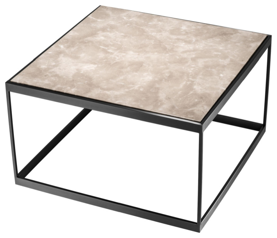 Beige Marble Side Table  Eichholtz La Quinta   Industrial   Side Tables And End Tables   by Oroa   Distinctive Furniture  Houzz