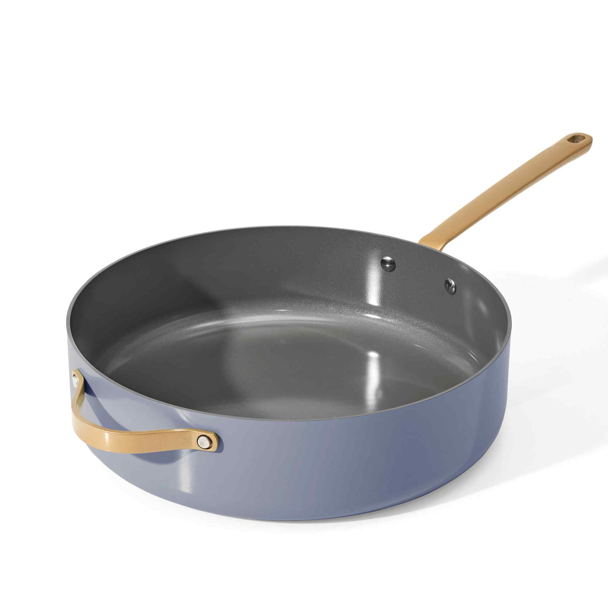 Beautiful 5.5 Quart Ceramic Non-Stick Saute Pan， Cornflower Blue by Drew Barrymore