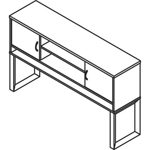 Lorell Walnut Laminate Freestanding Hutch (16240)
