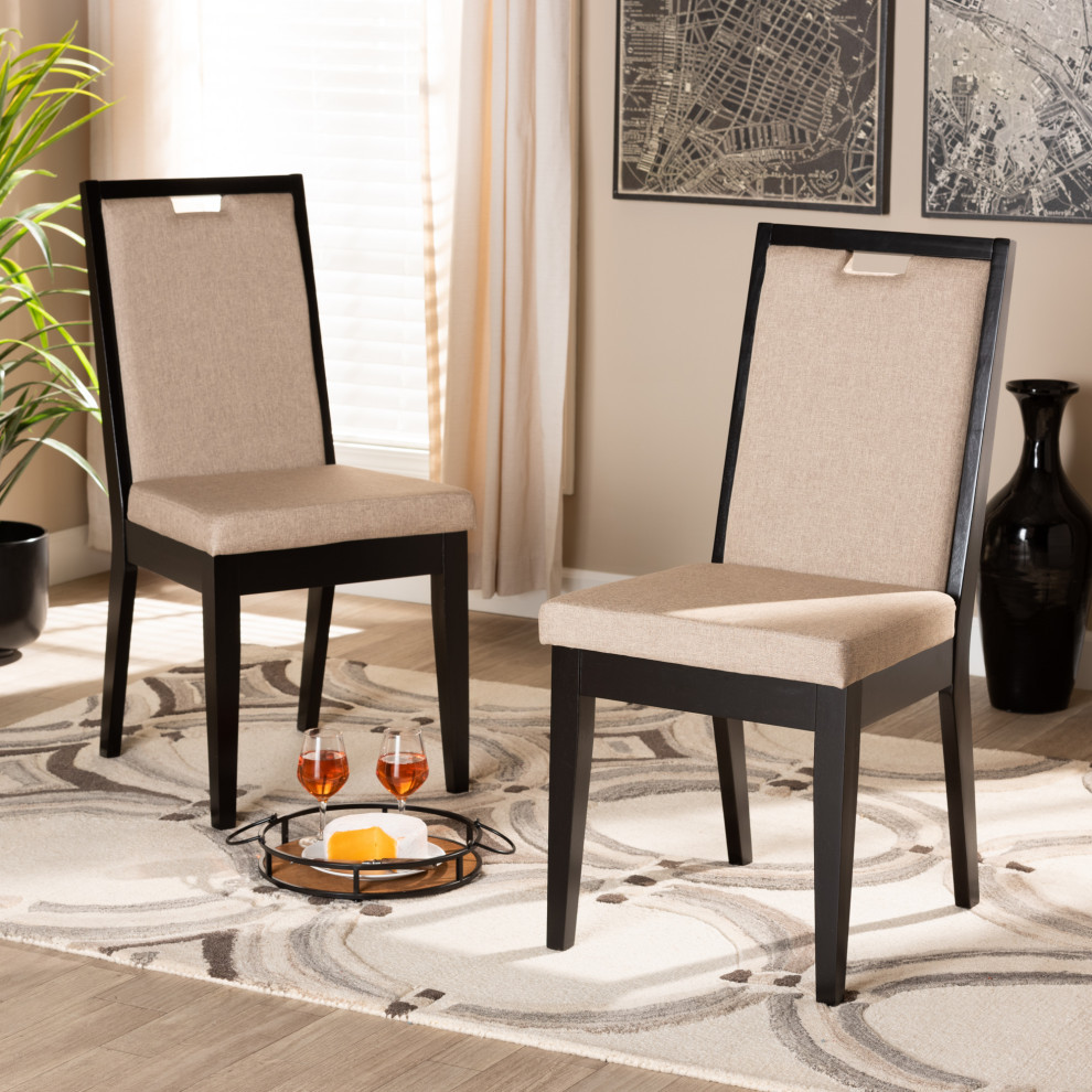 Billy Modern 2 Piece Dining Chairs   Transitional   Dining Chairs   by Baxton Studio  Houzz