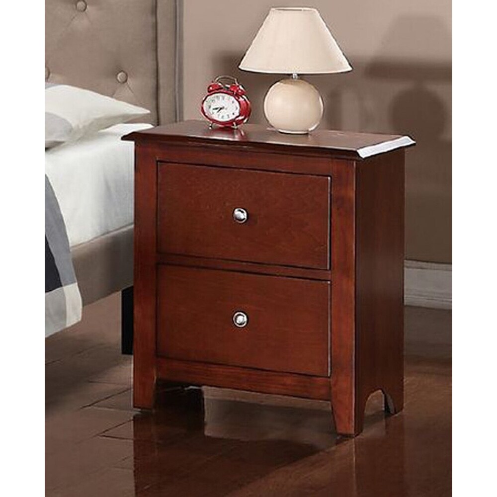 Nightstand With 2 Drawers Storage