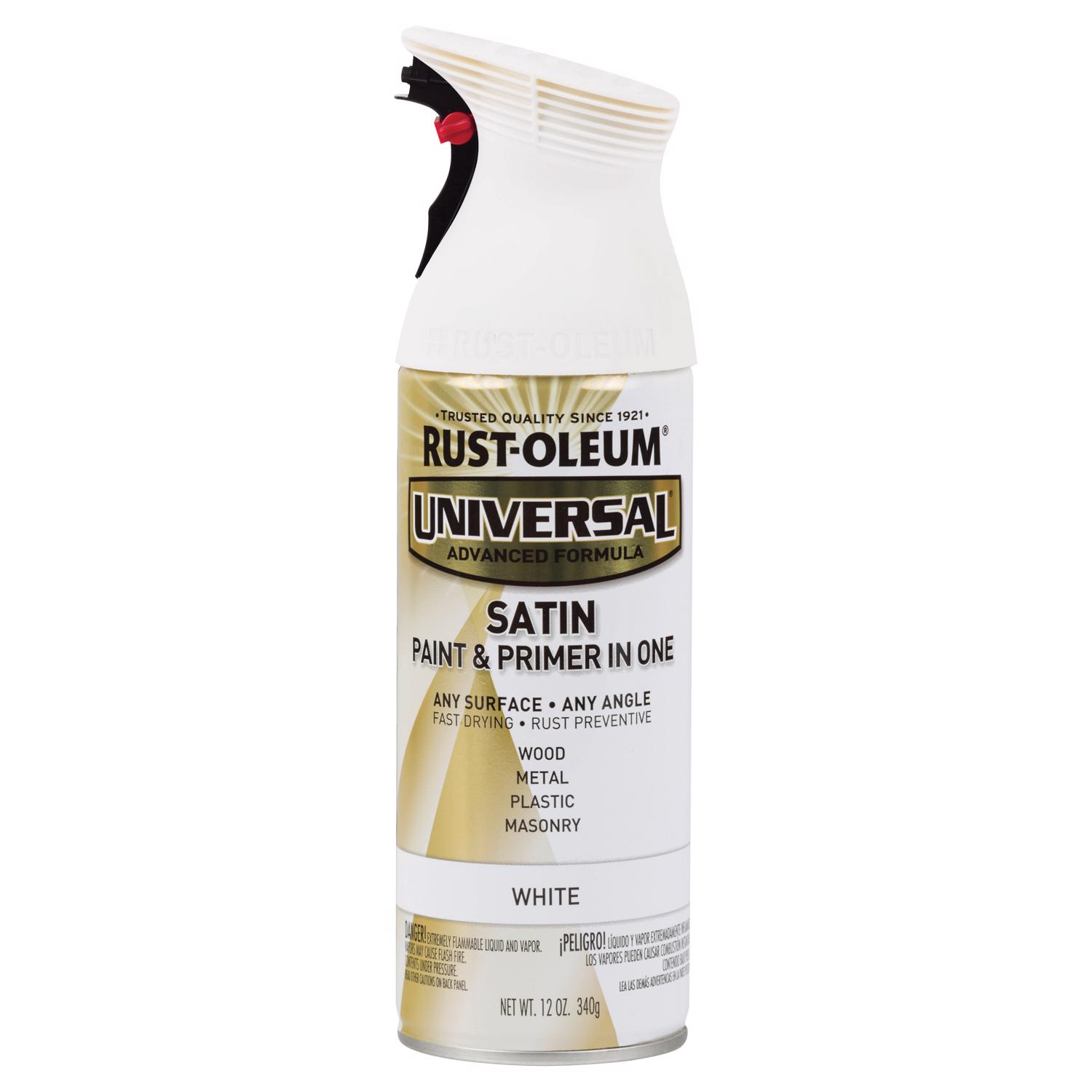 Rust-Oleum Universal Satin White Spray Paint 12 oz