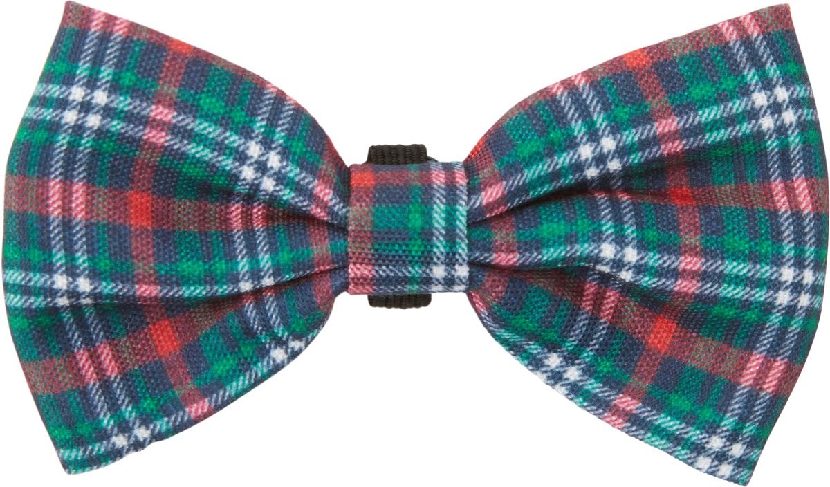 Frisco Festive Plaid Dog Collar with Removeable Plaid Bow