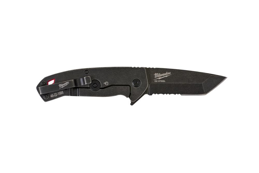 Milwaukee 3 in. HARDLINE Serrated Tanto Blade Pocket Knife 48-22-1998 from Milwaukee