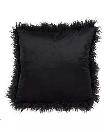 Saro Lifestyle Mongolian Faux Fur Decorative Pillow， 18