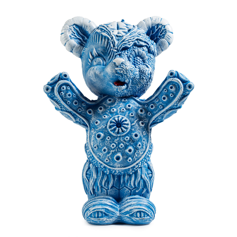 Free Hugs Bear Art Figure by Frank Kozik - Blue Edition