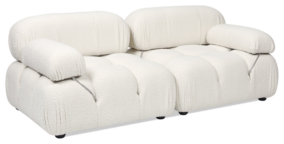 Marcel 72.5 quotModular Modern 2 Piece Loveseat Sofa   Transitional   Loveseats   by Jennifer Taylor Home  Houzz