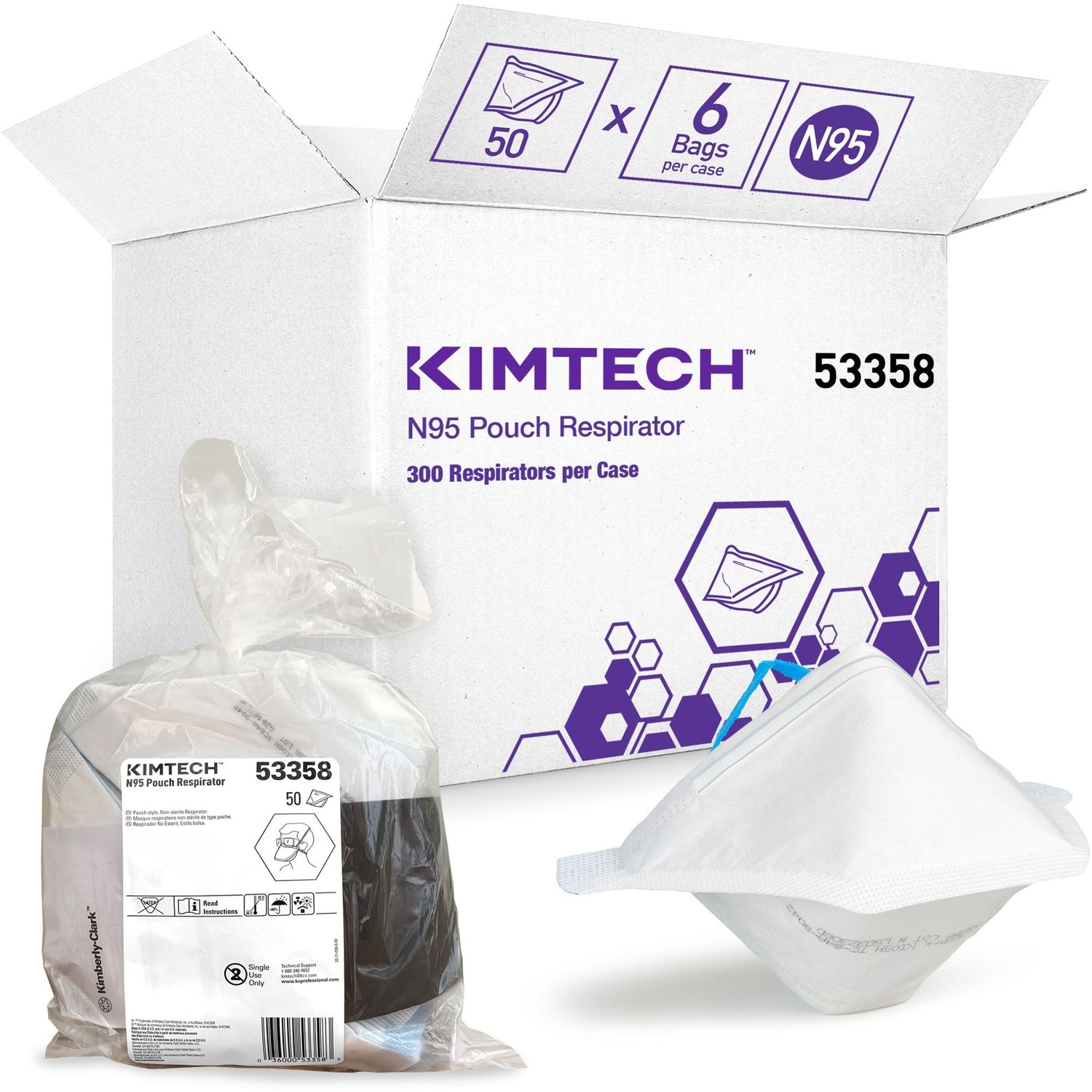 N95 Pouch Respirator by Kimberly-Clark Corporation KCC53358CT