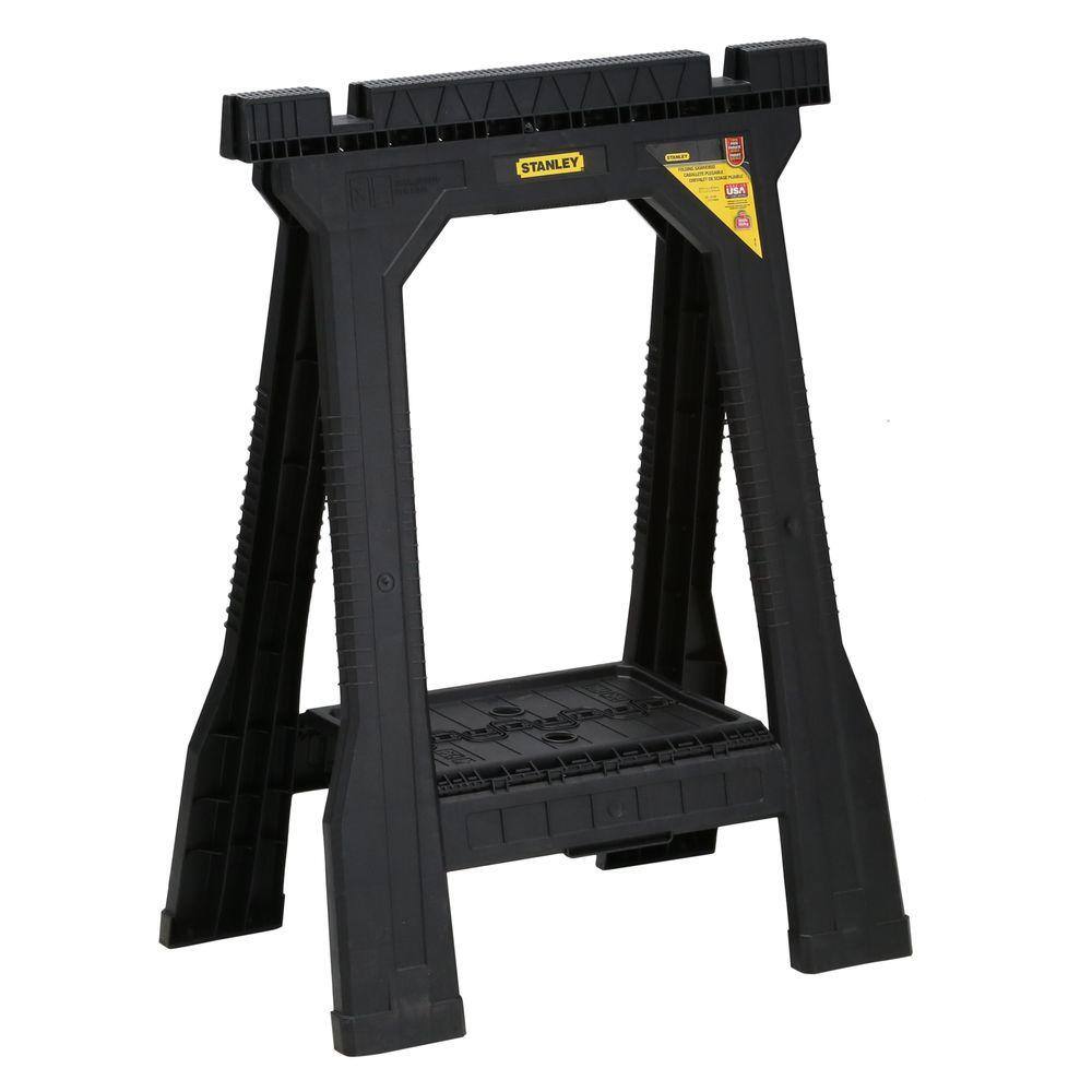 Stanley 32 in. H Plastic Folding Sawhorse (2 Pack) STST60952