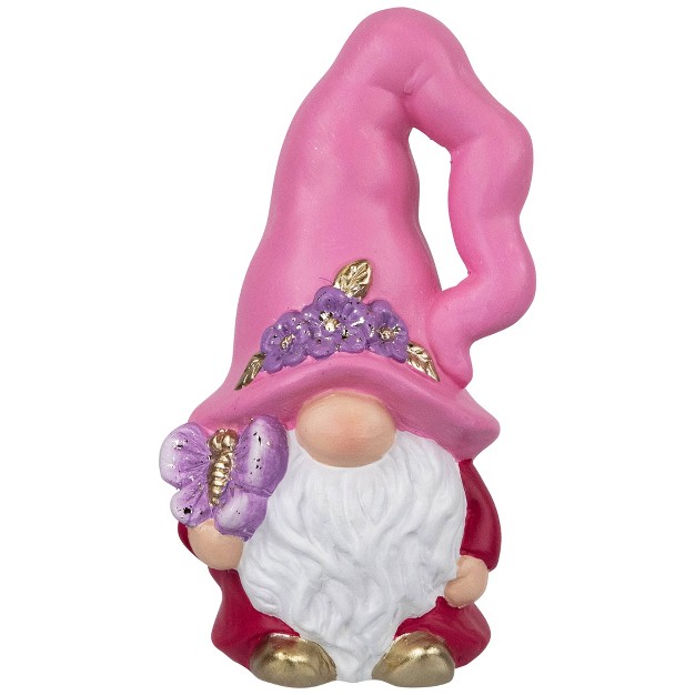 Northlight Spring Gnome Figurine And Butterfly 7 quot Pink And Fuchsia