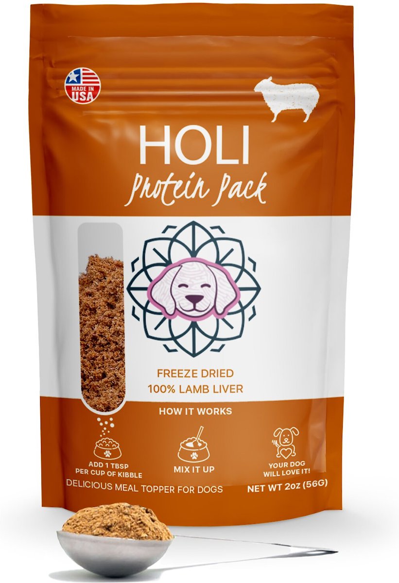 HOLI Lamb Liver Protein Pack Grain-Free Freeze-Dried Dog Food Topper