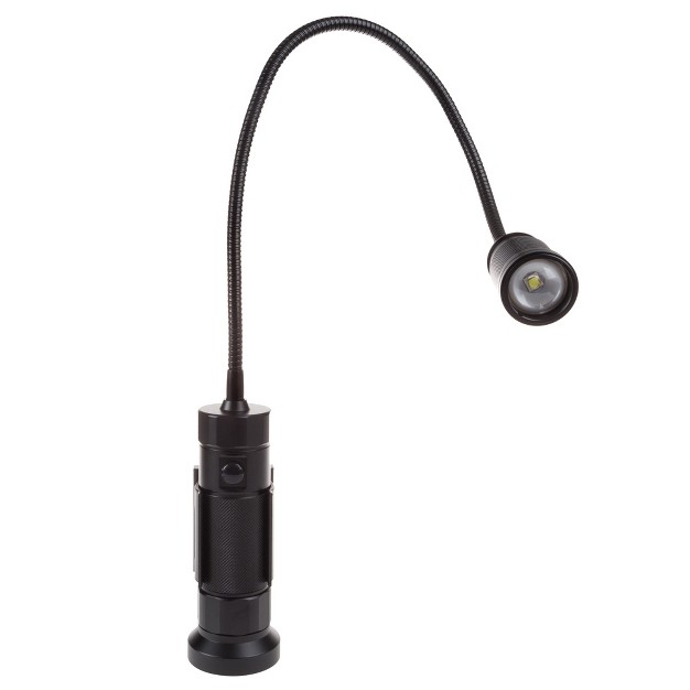 Fleming Supply Magnetic Lamp With Cree Led Light 2 Magnetic Bases And Flexible Gooseneck For Office Garage And Workshop Black