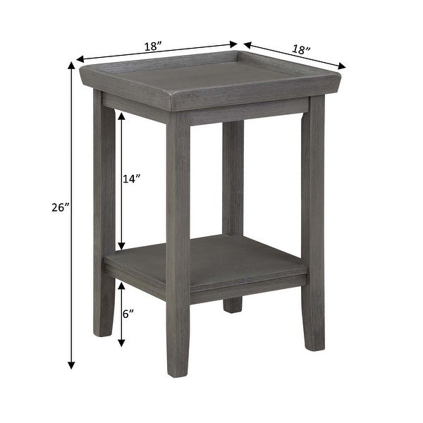 Porch and Den Luxembourg Rubberwood End Table