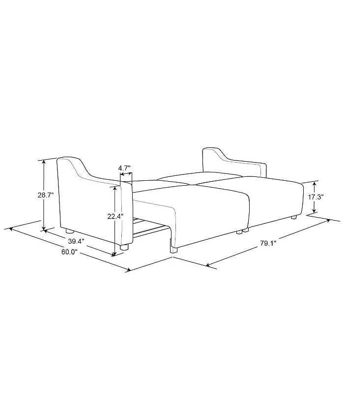 Serta Eilidh 90 Convertible Sofa