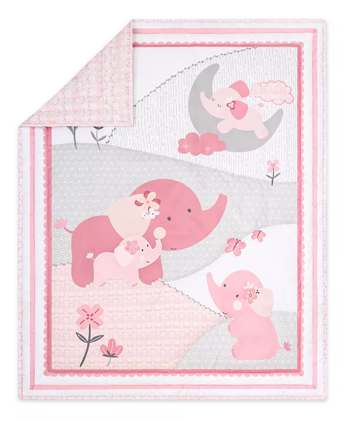 The Peanutshell Elephant 3-Piece Crib Bedding Set