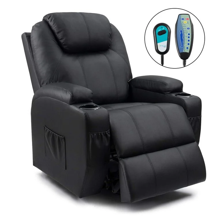 Faux Leather Power Lift Recliner Chair with Massage and Heating Functions