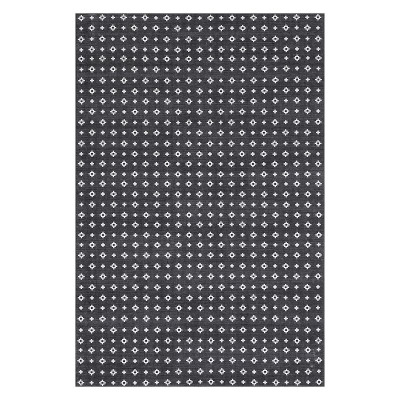 nuLoom Mikki Geometric Machine Washable Indoor/Outdoor Area Rug