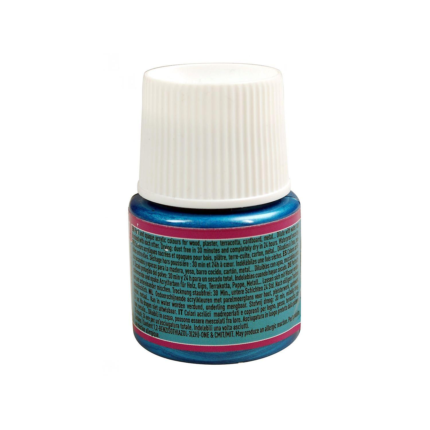 Acrylic paint opaque pearly - Blue - 45 ml