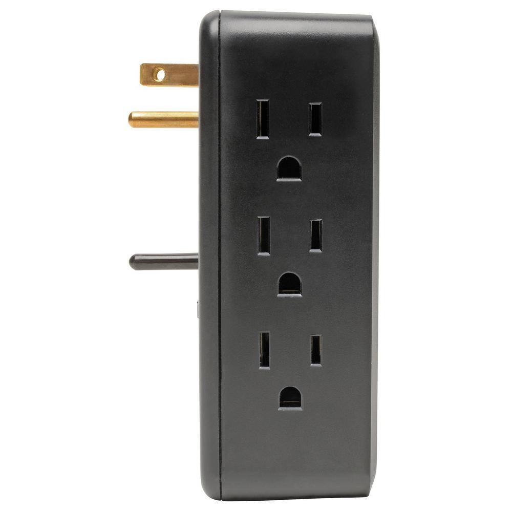 Tripp Lite Protect It 6-Outlet Side-Load Surge-Protector Wall Tap with 2 USB Charging Ports TLP6SLUSBB