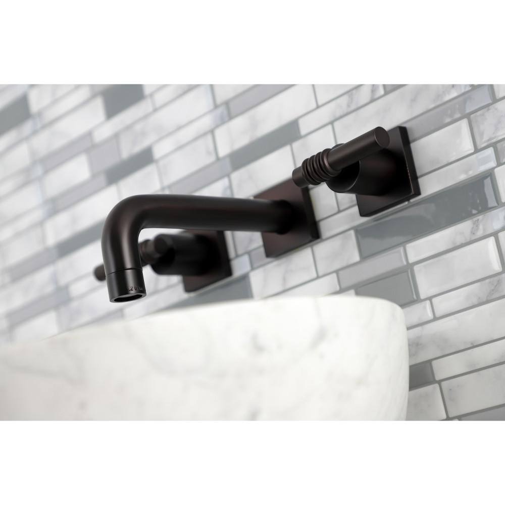 Kingston Brass Milano 2-Handle Wall-Mount Bathroom Faucets in Oil Rubbed Bronze HKS6125ML