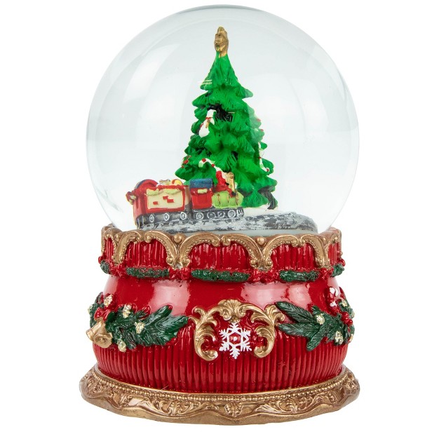 Musical Christmas Tree And Train Water Globe