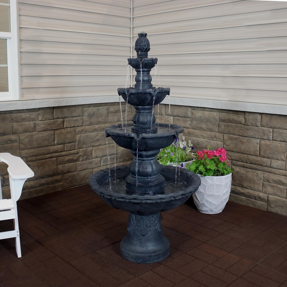 4 Tier Electric Pineapple Water Fountain Lightweight   Choose Color