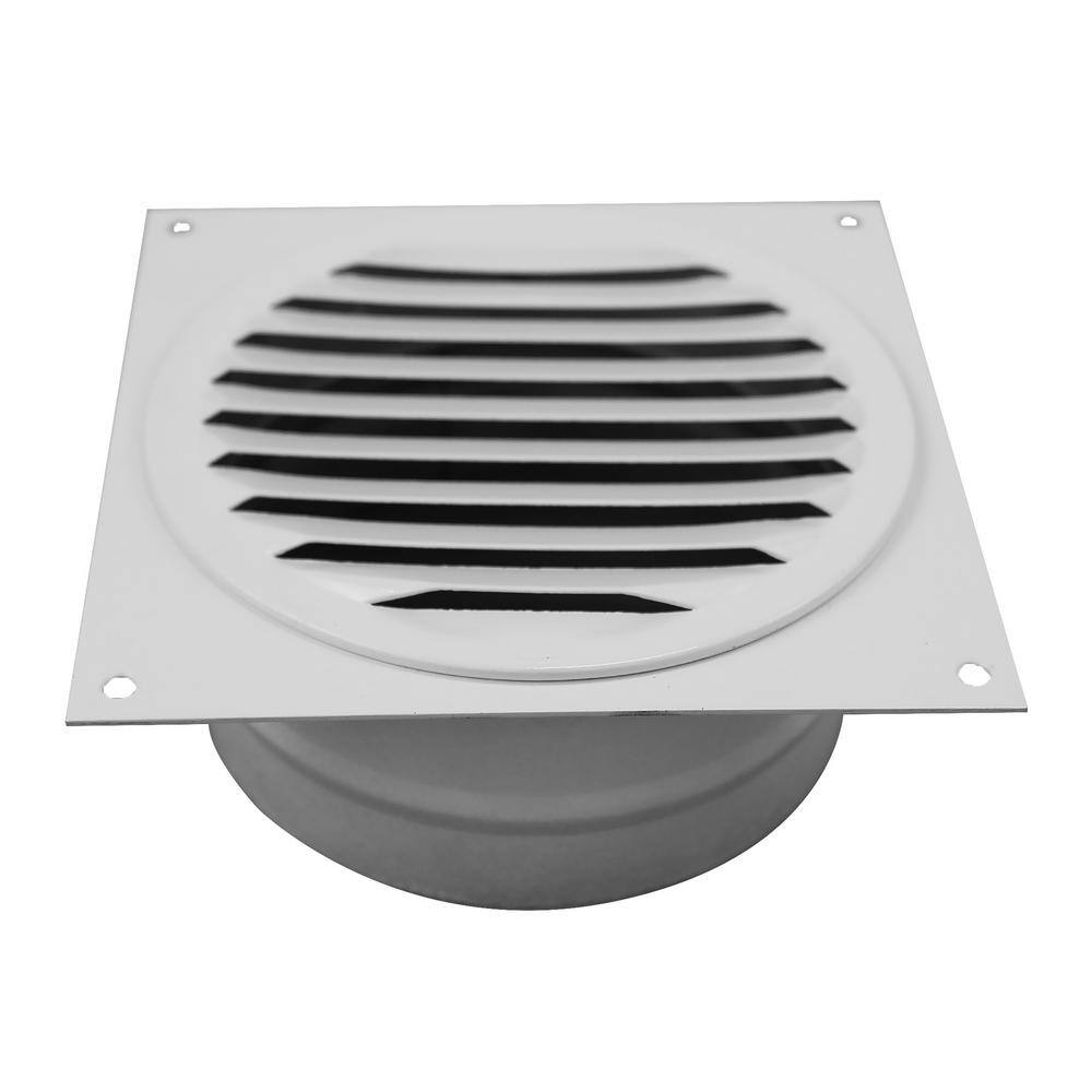 Active Ventilation 4 in. Aluminum Bathroom Soffit Vent White BSV-4-WT