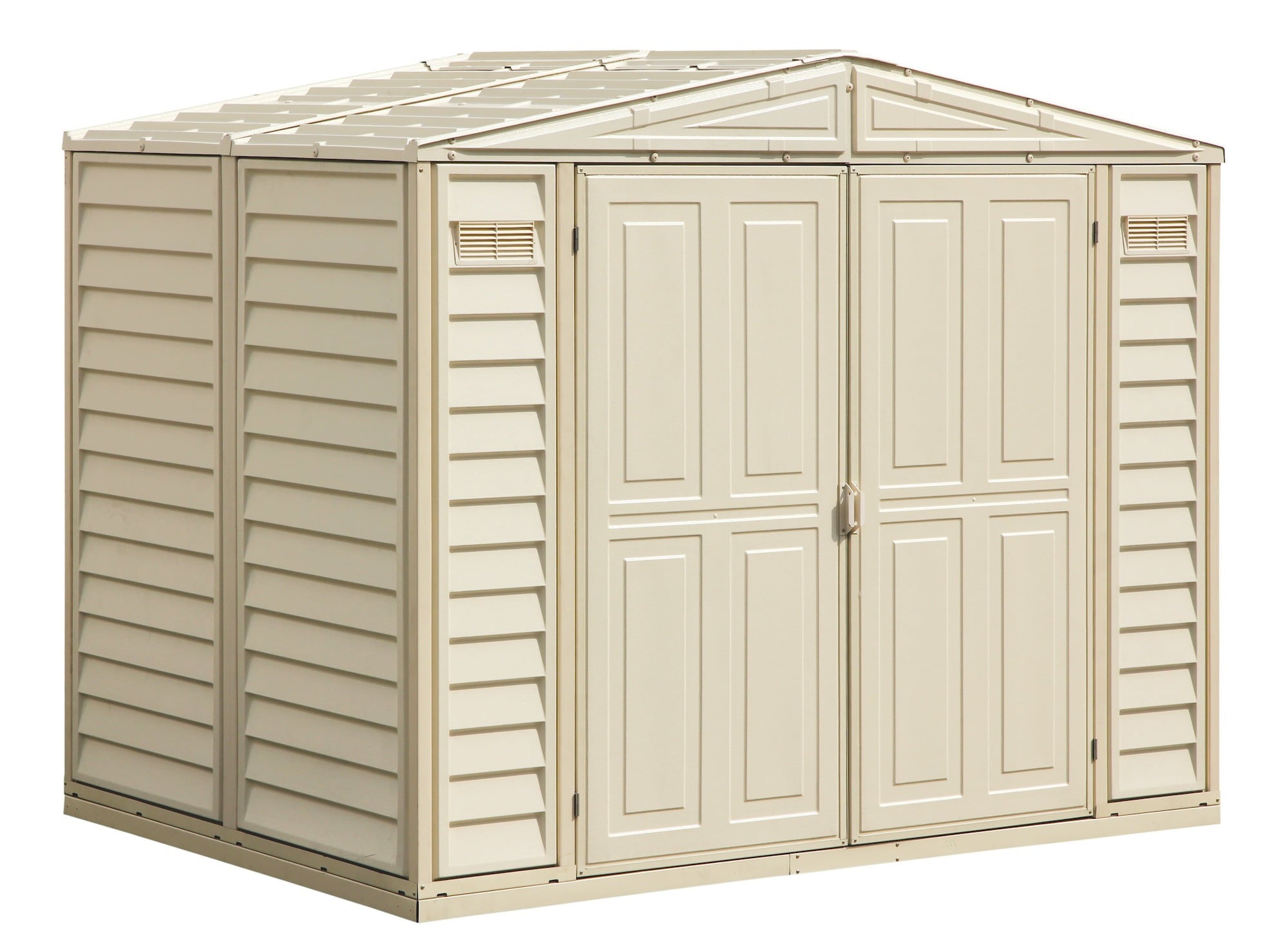 Duramax 8x5.5 DuraMate Vinyl Storage Shed + Foundation Kit