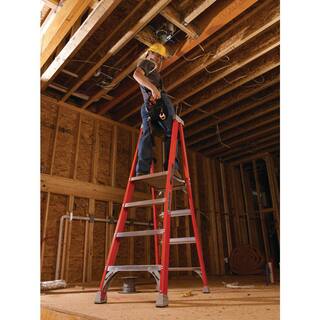 Louisville Ladder 12 ft. Fiberglass Pinnacle Platform Ladder with 300 lbs. Load Capacity Type IA Duty Rating FXP1712