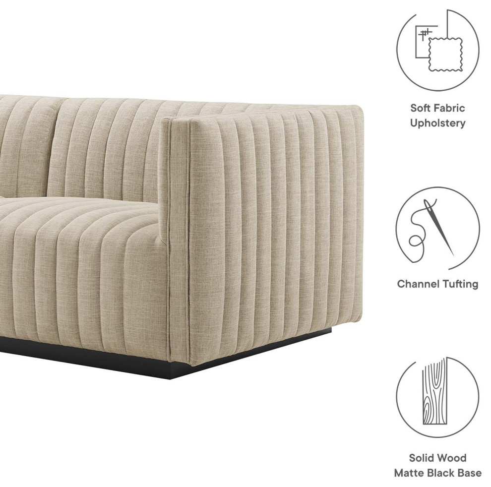 Conjure Channel Tufted Upholstered Loveseat   Transitional   Loveseats   by Modway  Houzz