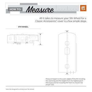 Classic Accessories PolyPro3 498 in. L x 102 in. W x 126 in. H 5th Wheel Cover 75063