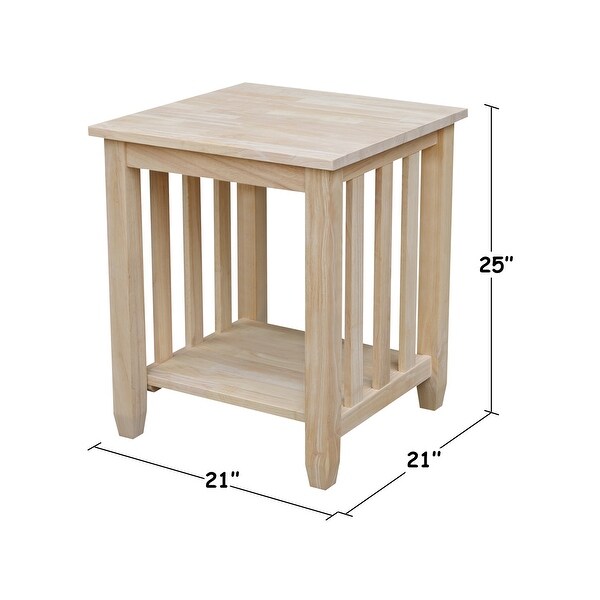 The Gray Barn Moonshine Unfinished Mission High End Table