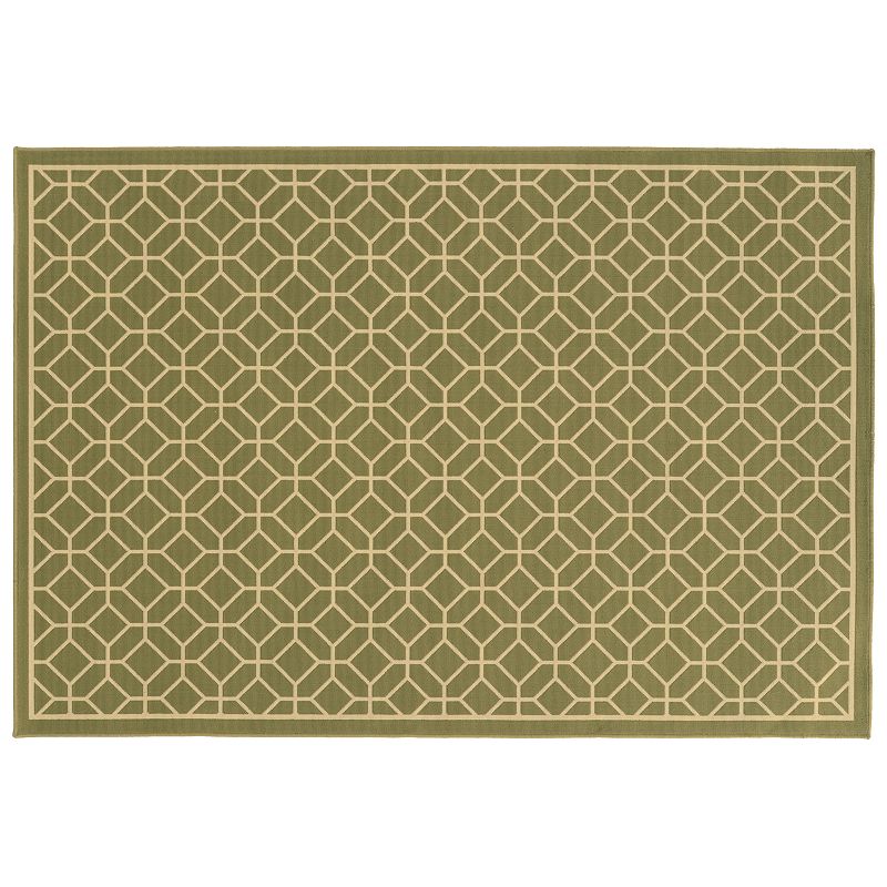 StyleHaven River Geometric Trellis Indoor Outdoor Rug