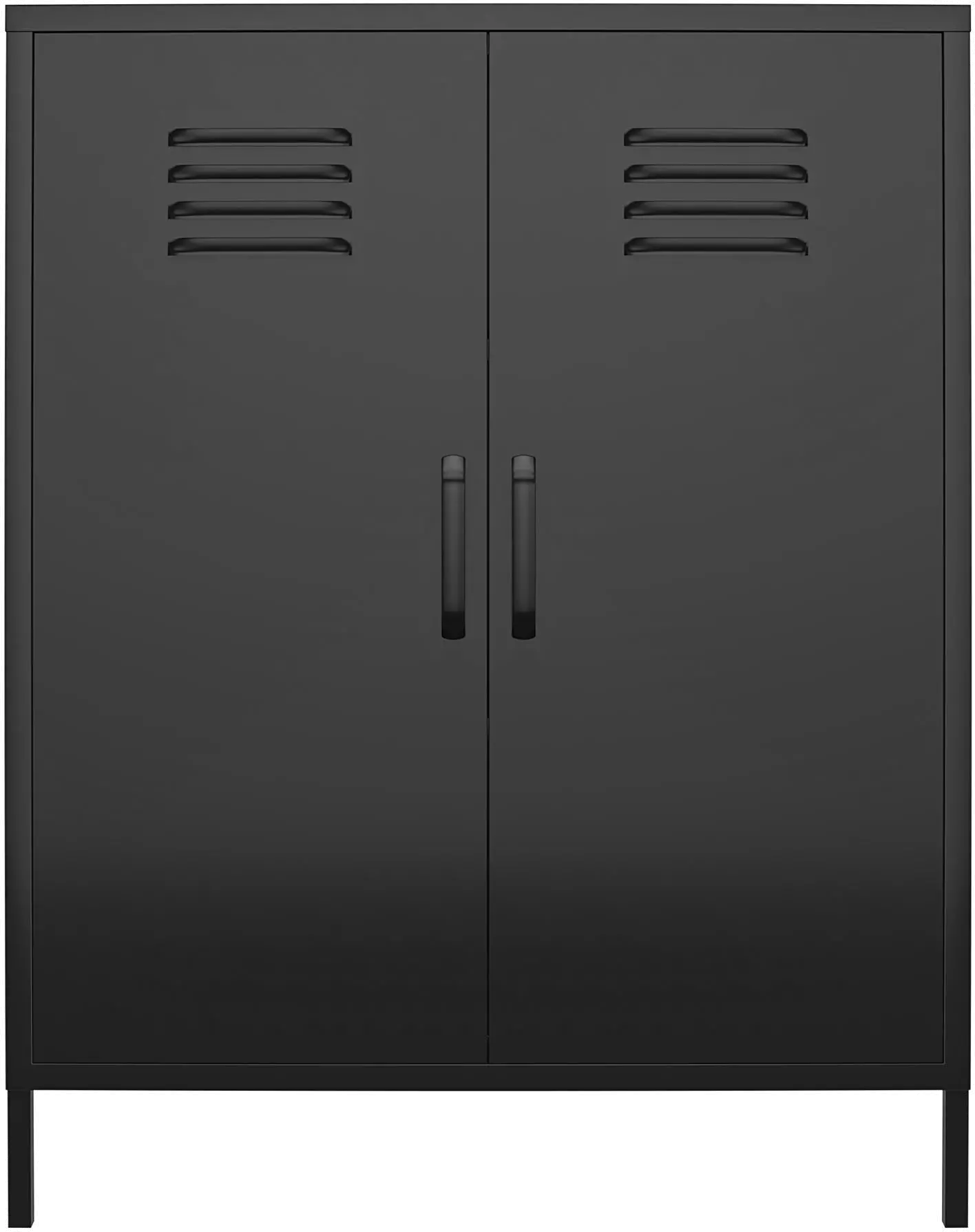 Mission Black 2 Door Metal Locker Storage Cabinet