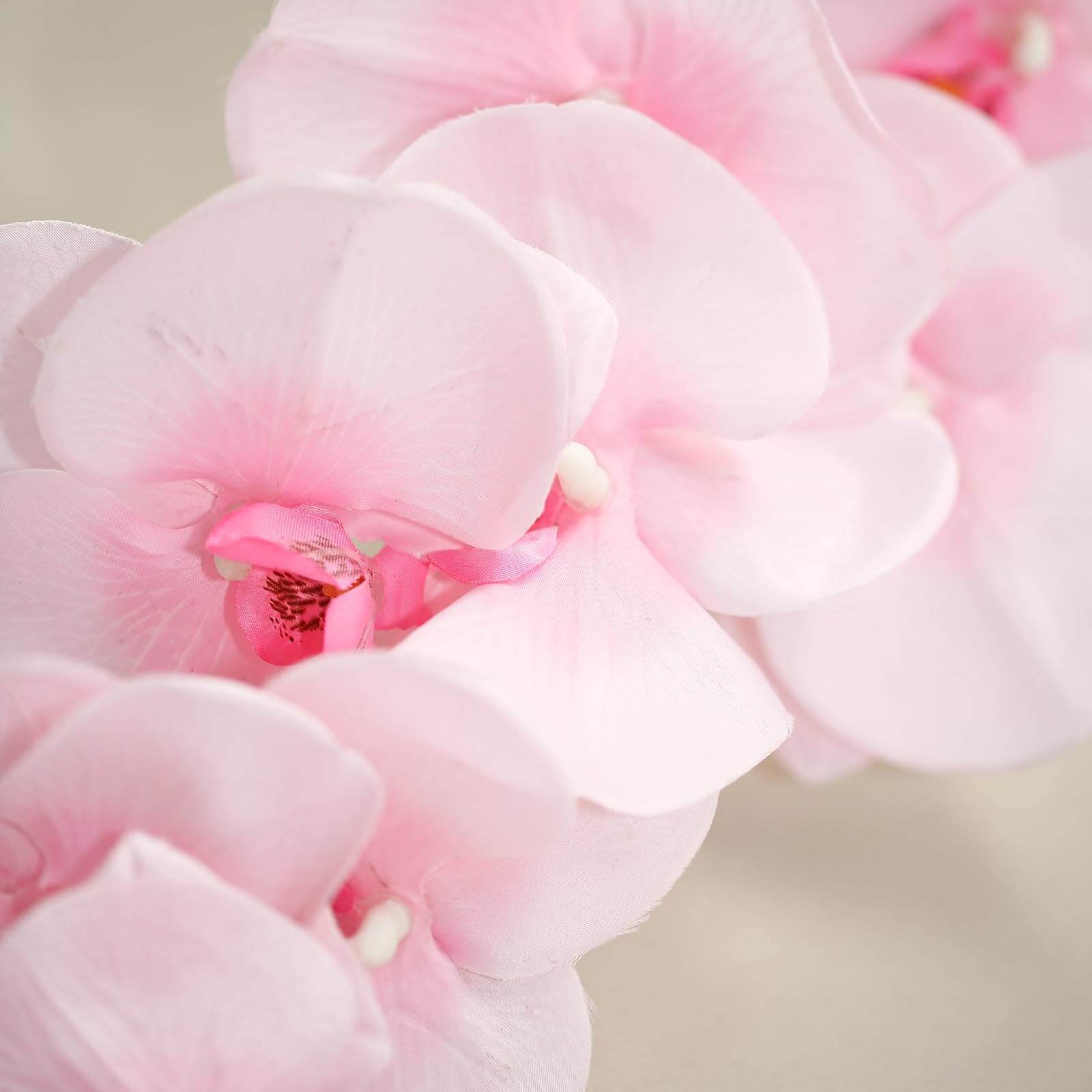 2 Stems Pink Artificial Silk Orchid Flower Bouquets 40