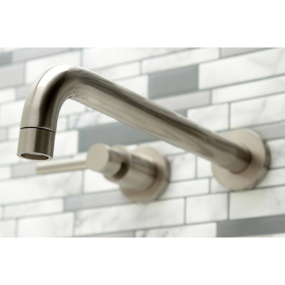 Kingston Brass Concord 2-Handle Wall-Mount Roman Tub Faucet in Brushed Nickel (Valve Included) HKS8058DL