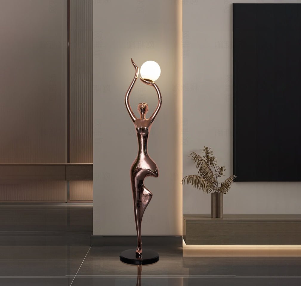 Pose Yoga Sculpture Floor Lamp