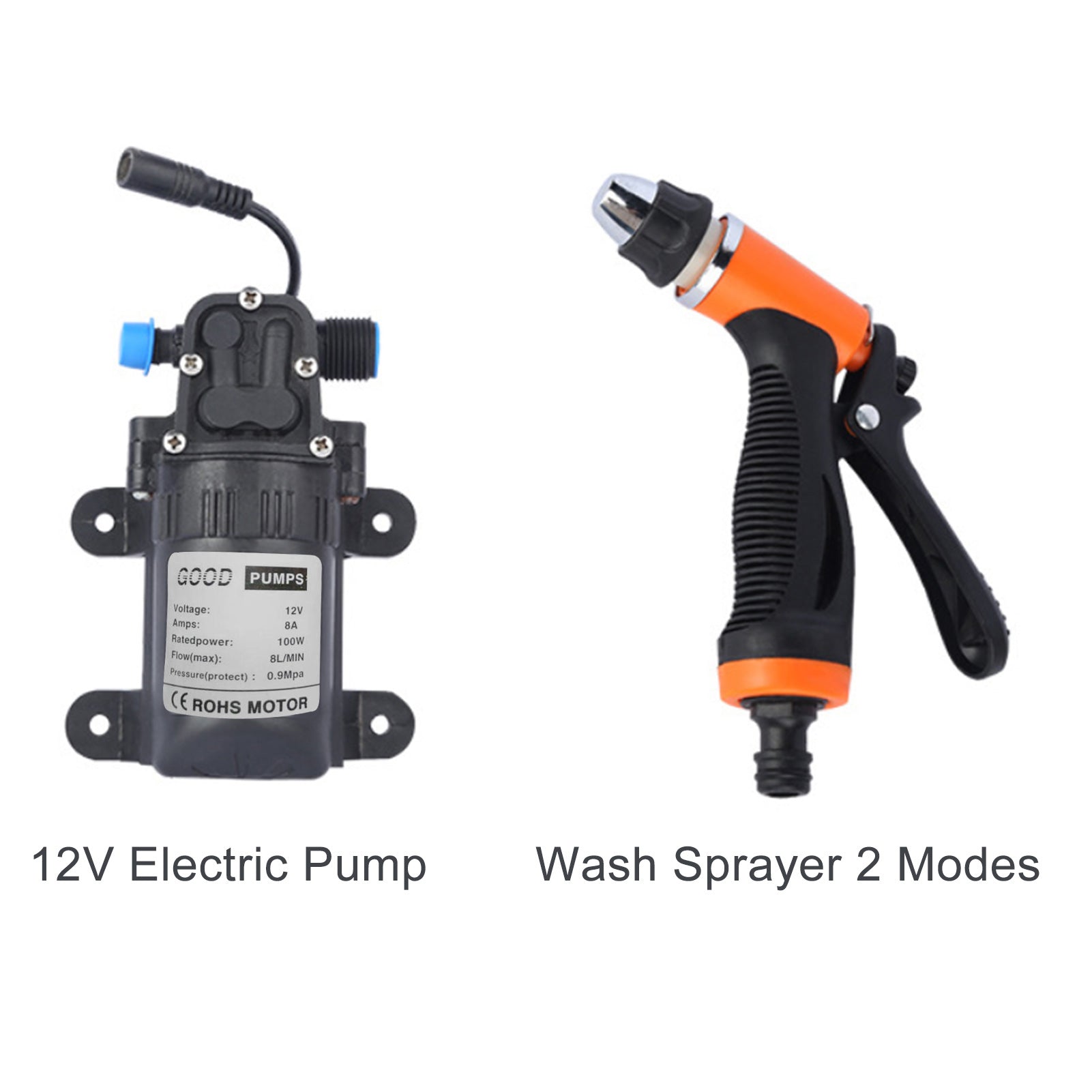 Carevas High Pressure Car Kit + Wash Sprayer 2 Modes + Power Cable + Hoses