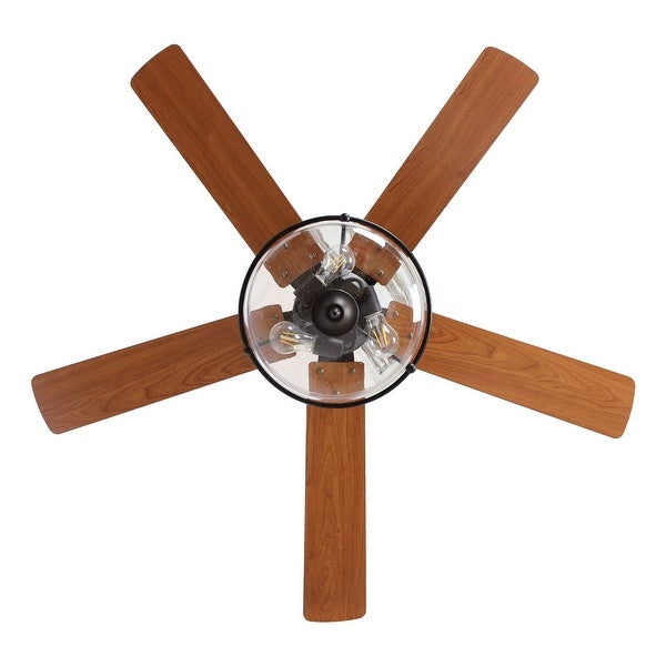 52 inch Reversible Wooden 5-Blade 3-Light Ceiling Fan with Remote Shopping - The Best Deals on Ceiling Fans | 37785244