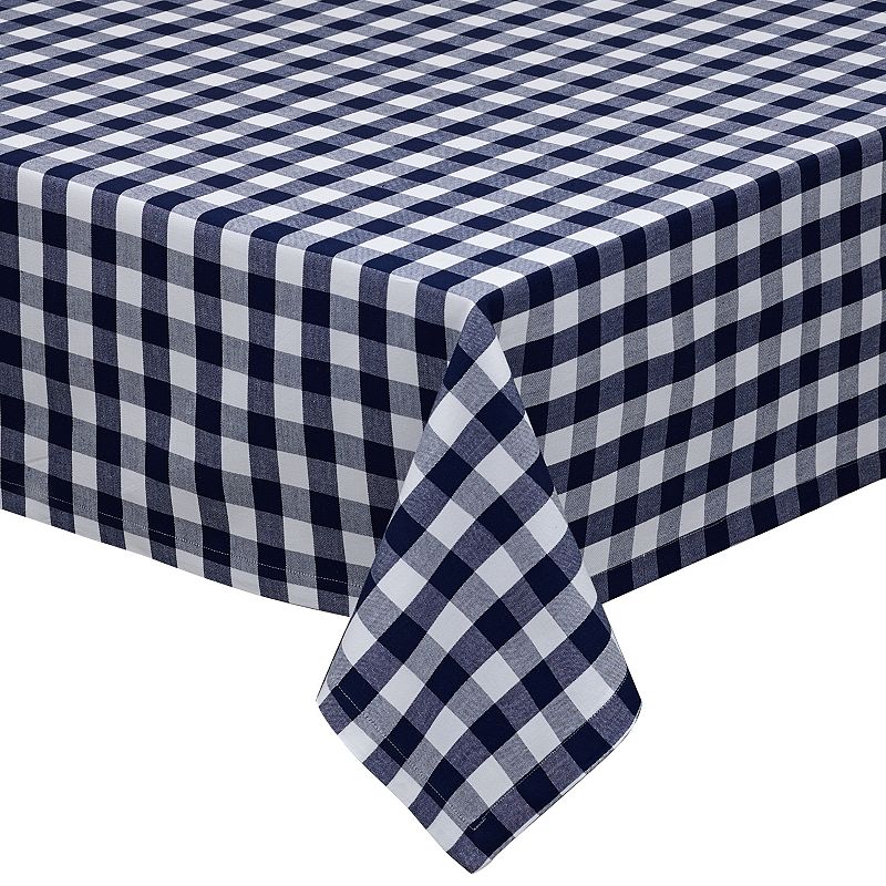 Nautical Blue and White Checkered Table Cloth 60 x 84