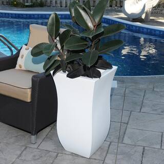 Mayne Valencia 30 in. Tall White Polyethylene Planter 5874-W