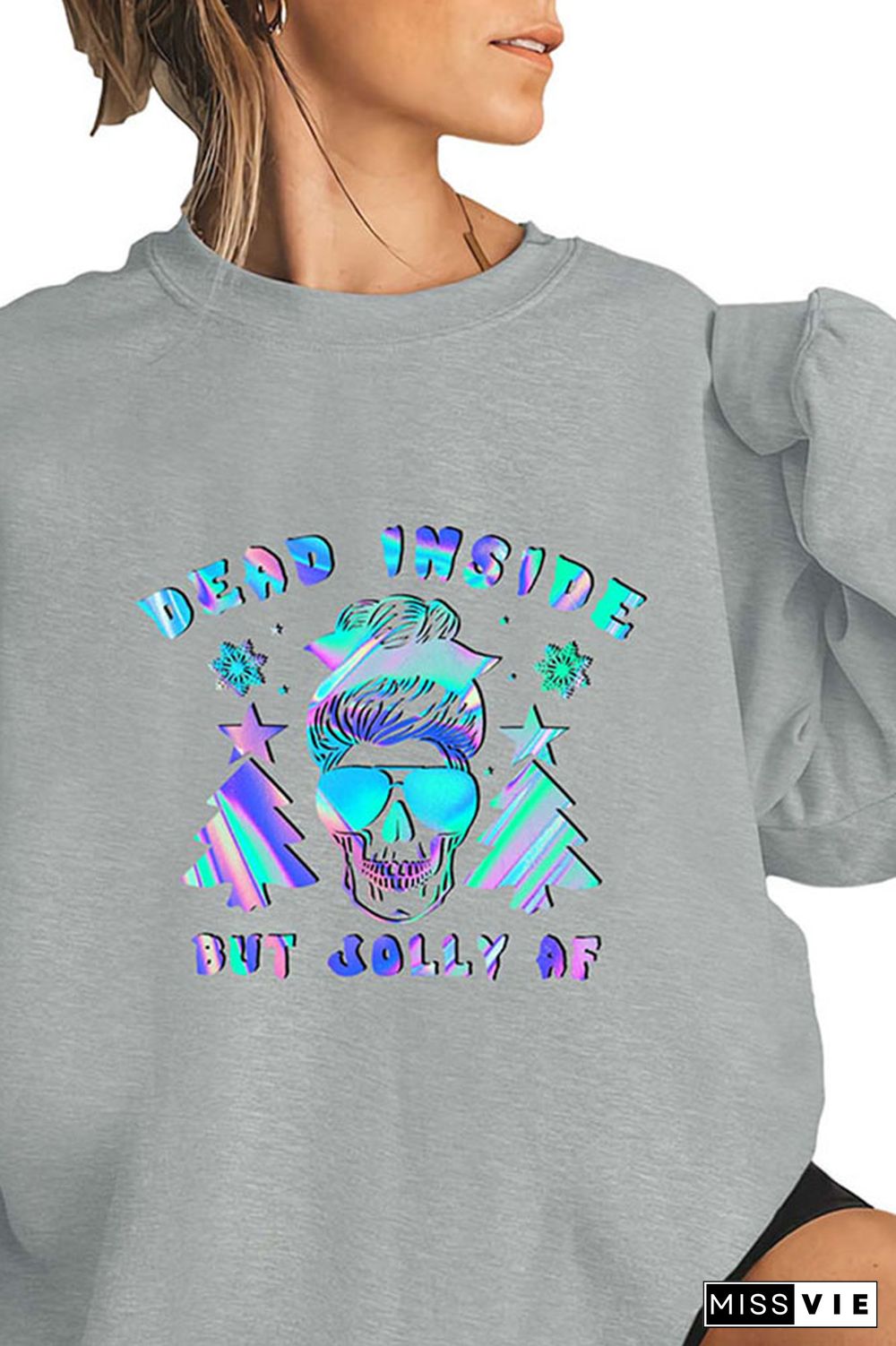 DEAD INSIDE BUT JOLLY AF Crewneck Sweatshirt Wholesale